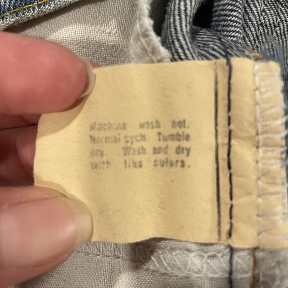 VINTAGE Levi’s Orange Tab Jeans Mens 36x34 Blue Faded 80s Boot Cut 20517 0217 - Picture 12 of 12